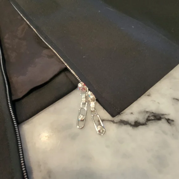 Escada Women's Black Jacket with Leather Accents - Picture 3 of 7